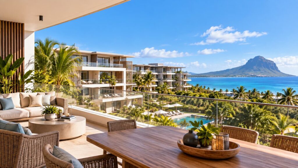 Luxusapartment auf Mauritius mit Meerblick und Blick auf luxusapartments