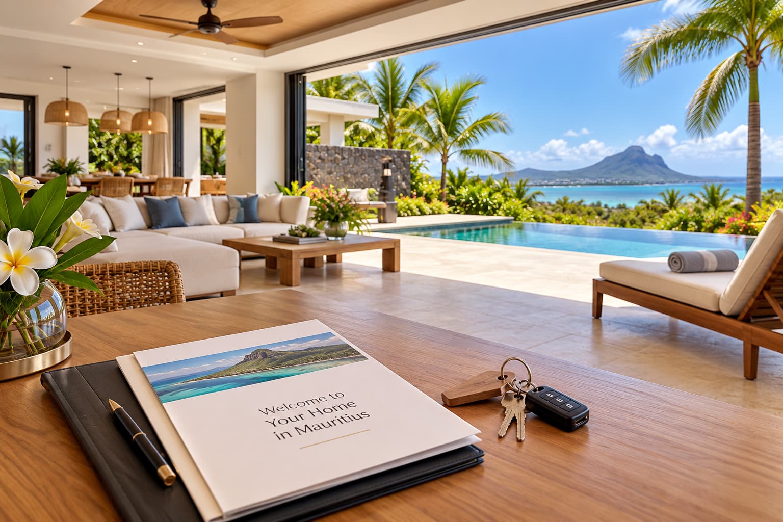 Bezugsfertige hochwertige Immobilie auf Mauritius nach Schlüsselübergabe und abgeschlossener Bauabnahme.