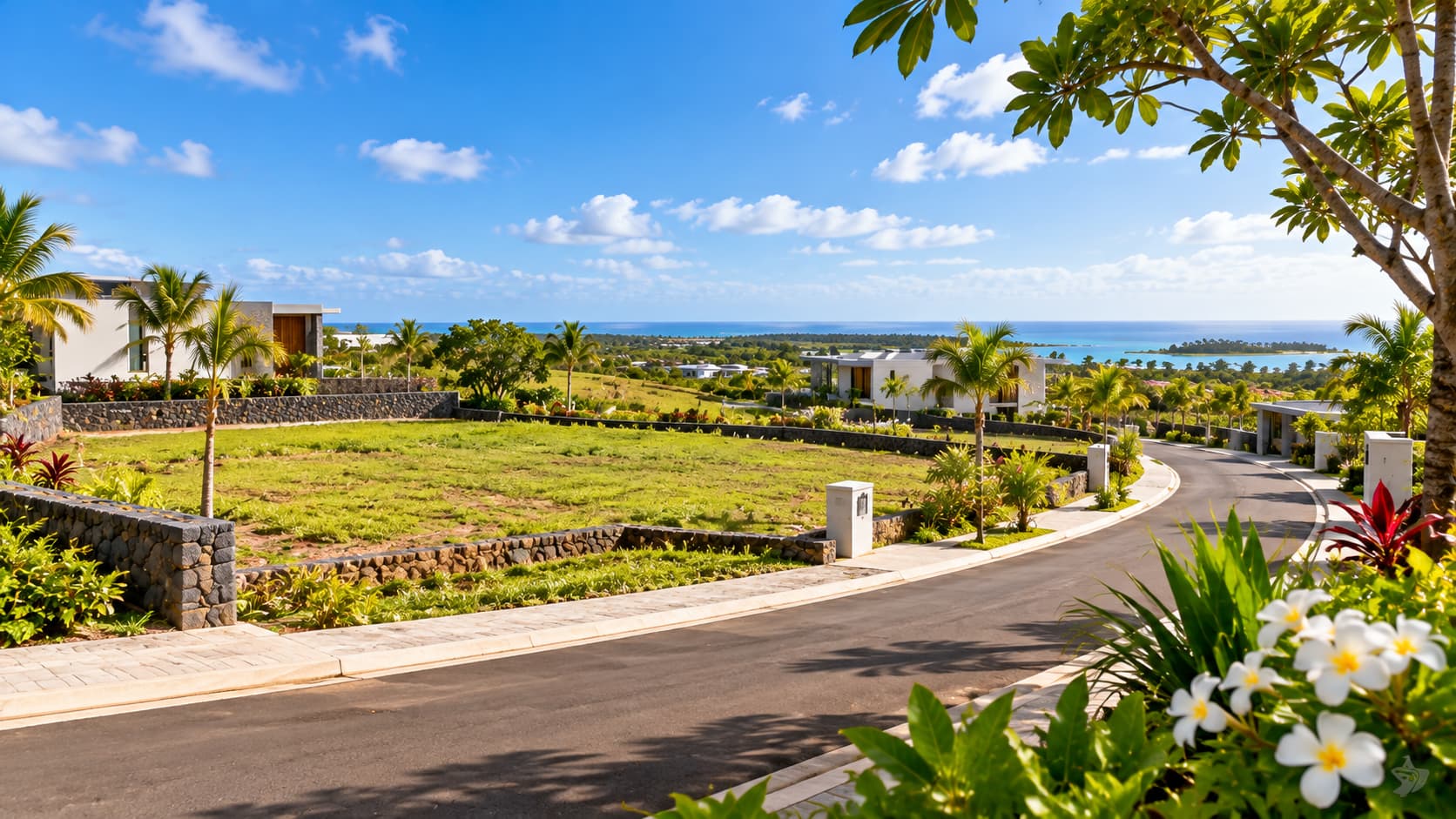 Erschlossenes Baugrundstück innerhalb einer genehmigten Immobilienentwicklung auf Mauritius